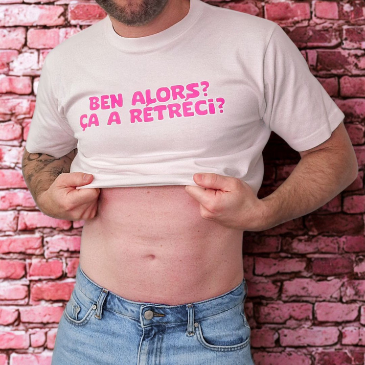 Crop Top blanc BEN ALORS ? CA A RETRECI ?