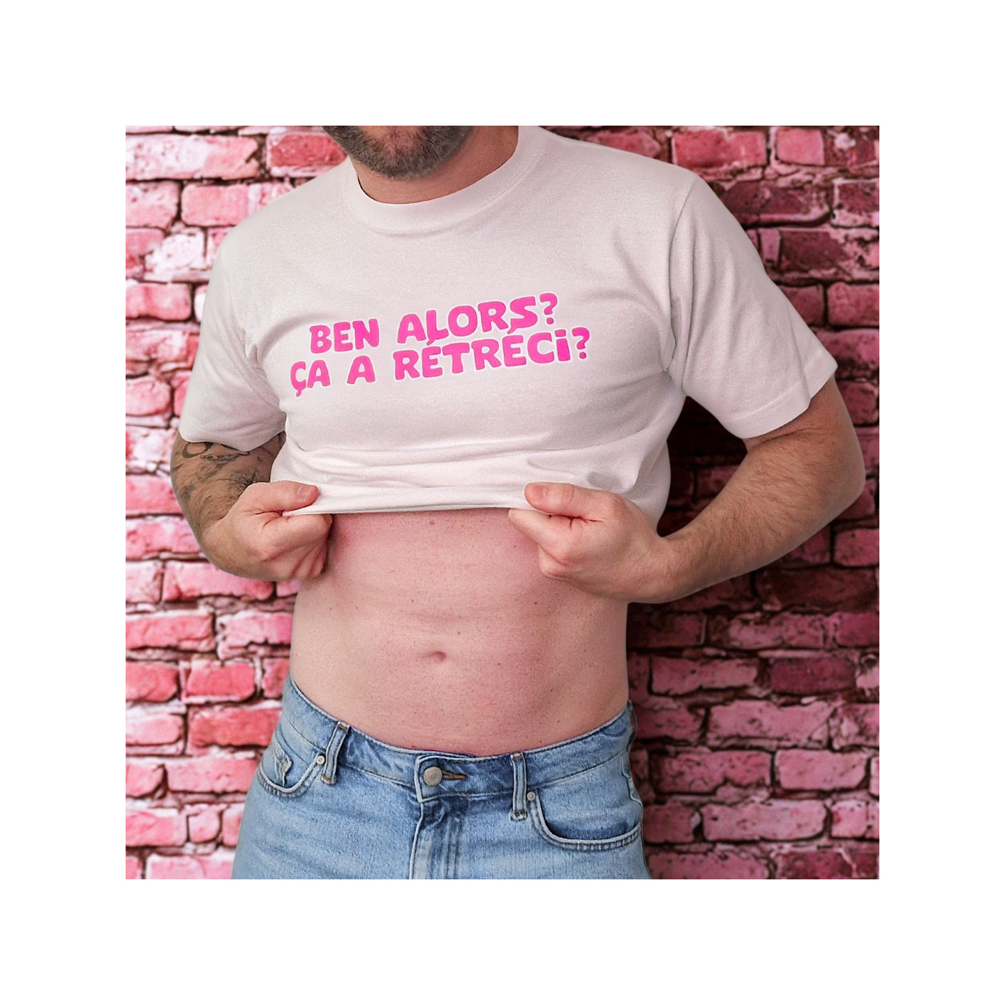 Crop Top blanc BEN ALORS ? CA A RETRECI ?