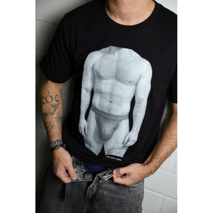 Printed Jockstrap T-Shirt Front & Back  FRED FROM DESIRE, sexy gay dad