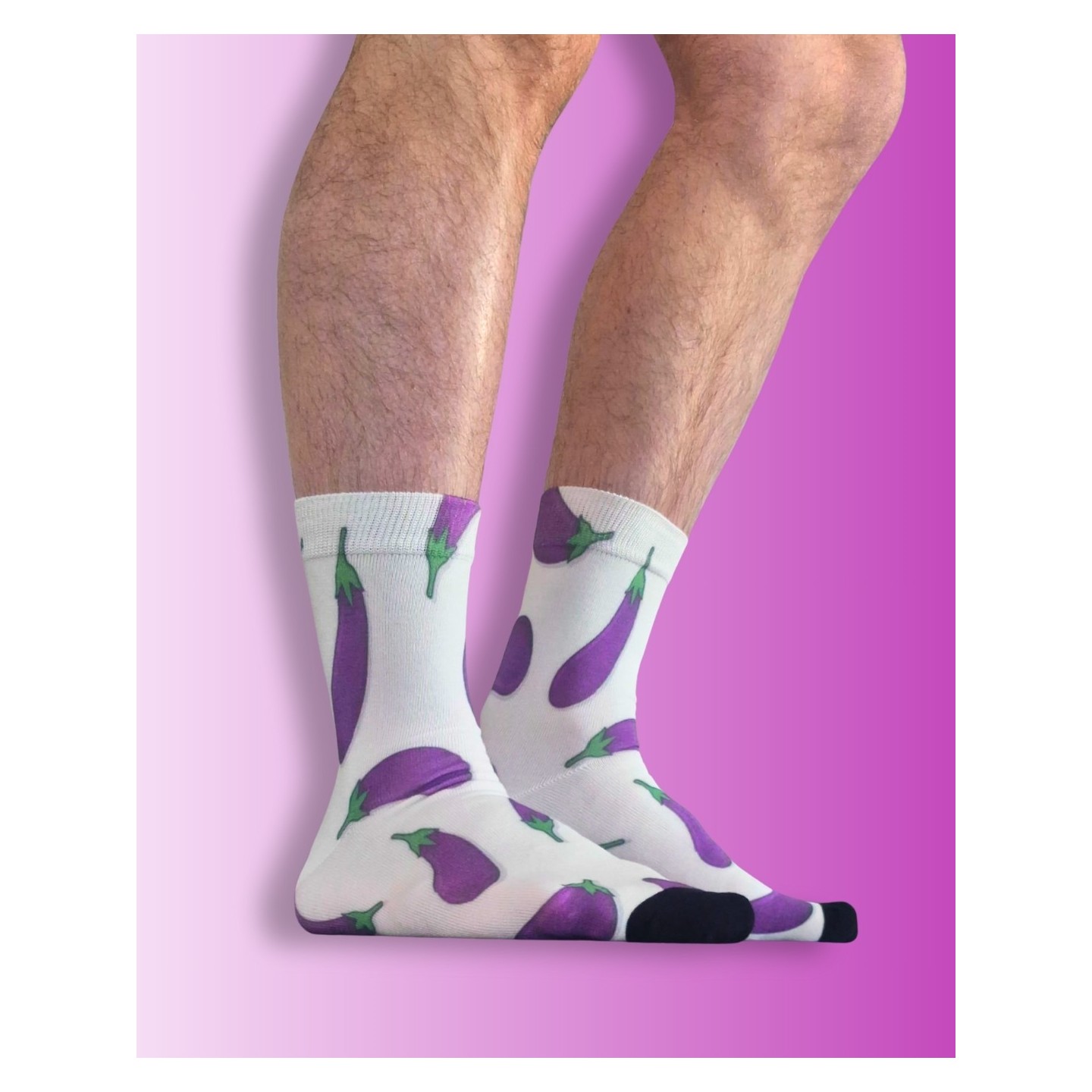 CHAUSSETTES A MOTIFS AUBERGINE