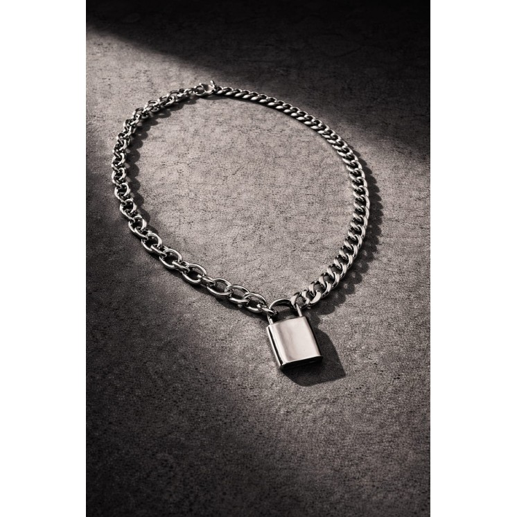 Stainless steel padlock necklace for clubbing – FRED FROM DESIRE