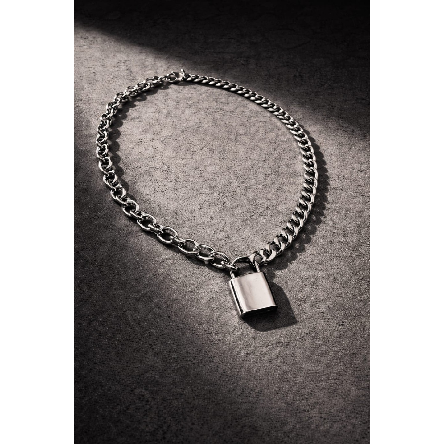 Stainless steel padlock necklace for clubbing – FRED FROM DESIRE