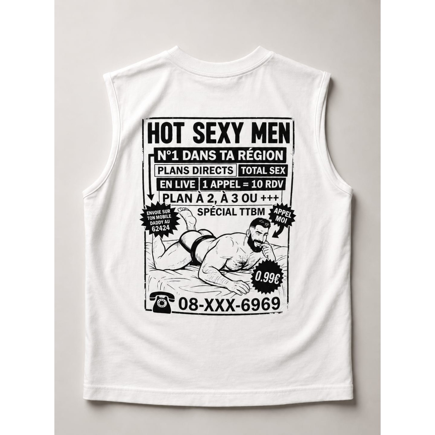 RENTBOY Vintage 90s Men’s Tank Top – FRED FROM DESIRE Sexy 100% Cotton